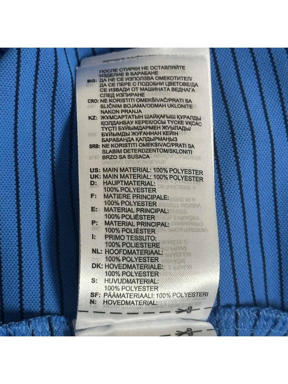 Adidas Polo Shirt Mens 2XL Blue Striped Short Sleeve